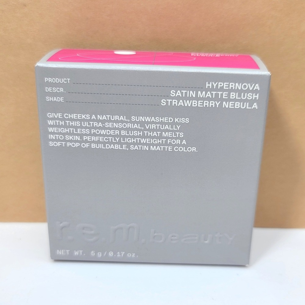 r.e.m. beauty Hypernova Satin Matte Blush Strawberry Nebula 5g 0.17oz New